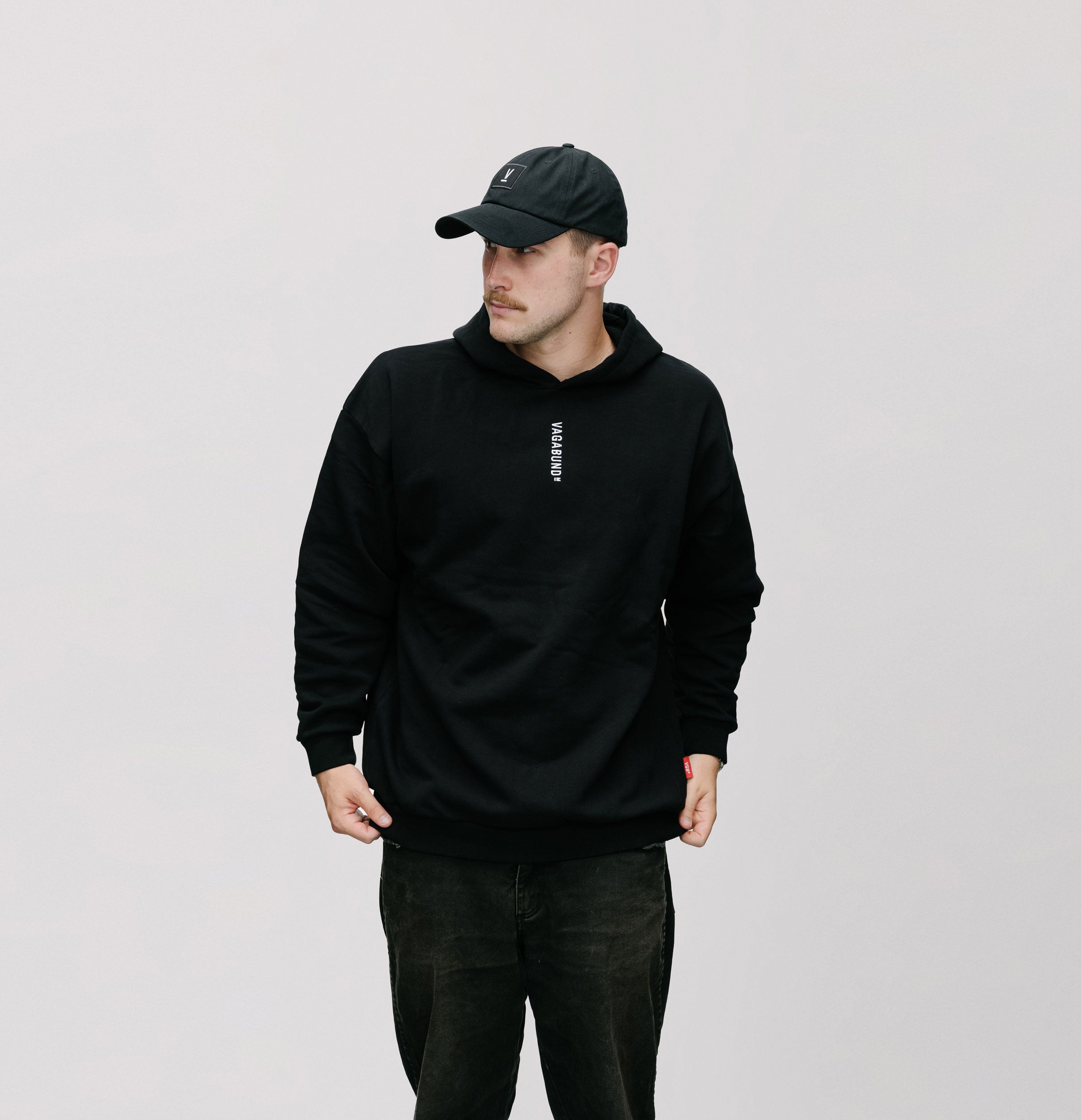 Black hoodie best sale without cap